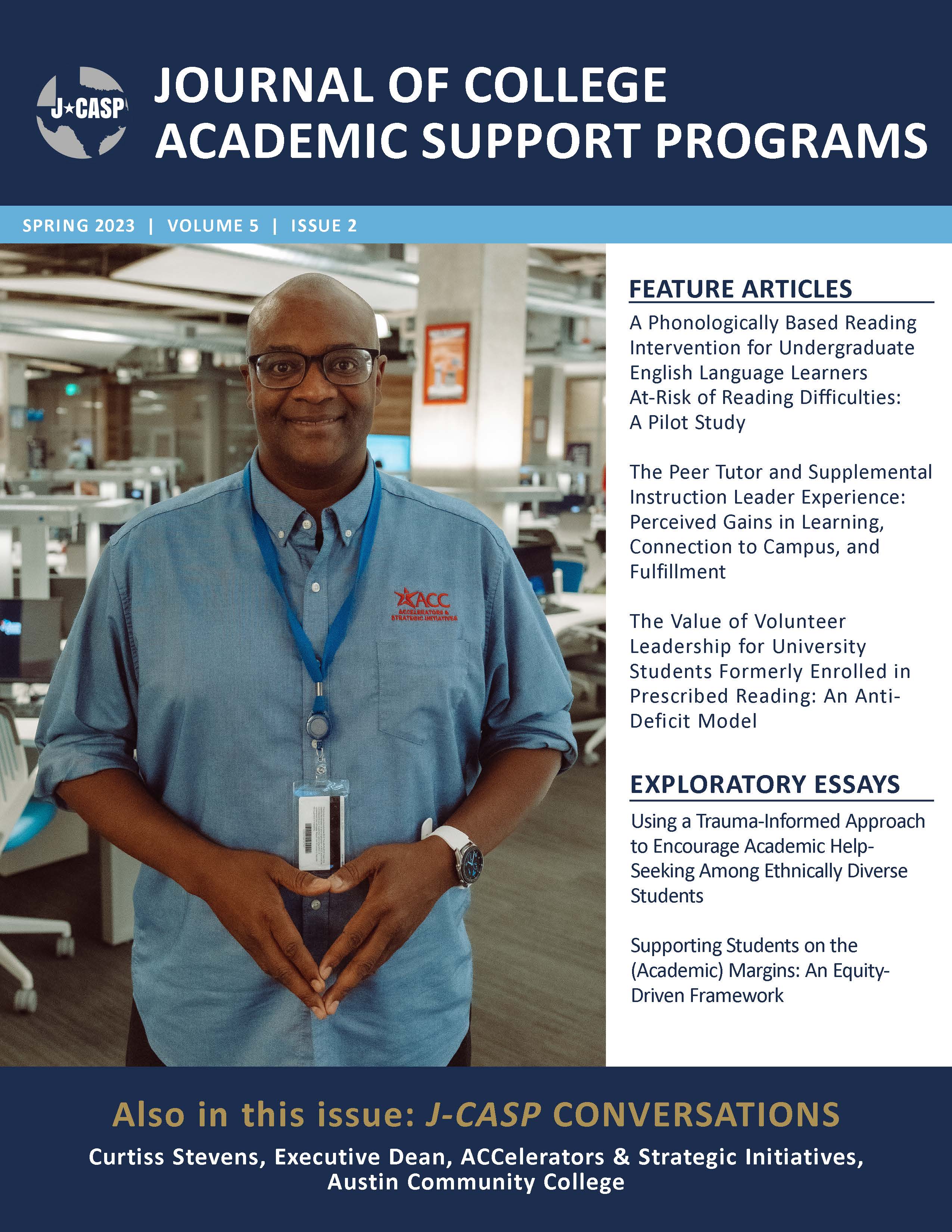 					View Vol. 5 No. 2 (2023): Journal of College Academic Support Programs
				